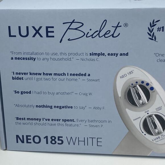 LUXE Bidet Neo 185 Non-Electric Bidet, Dual Wash Modes with/ Knob, White - Picture 9 of 12